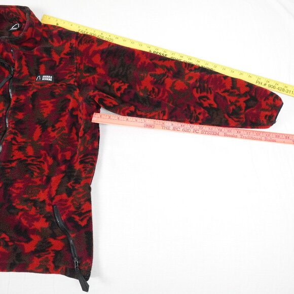 Vintage Sierra Designs Fleece Jacket Womens Large Camo Leaf Print Made in Canada - Picture 13 of 13